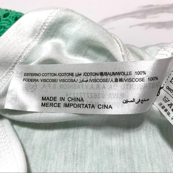 NWOT Silvian Heach Green Bodycon Crochet Sleeveless Dress Size XS - Picture 12 of 15